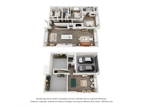 Floor plan for 3 beds, 2 baths, 2206 sqft